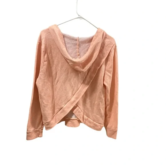 Derek Heart Peach Hoodie with 'LOVE' Graphic Women’s Size L Long Sleeve Top - Picture 10 of 10